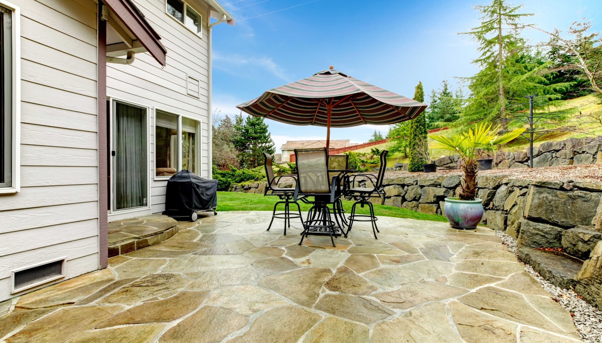 Beautifully Textured and Patterned Concrete Patios in Helena, Montana area!